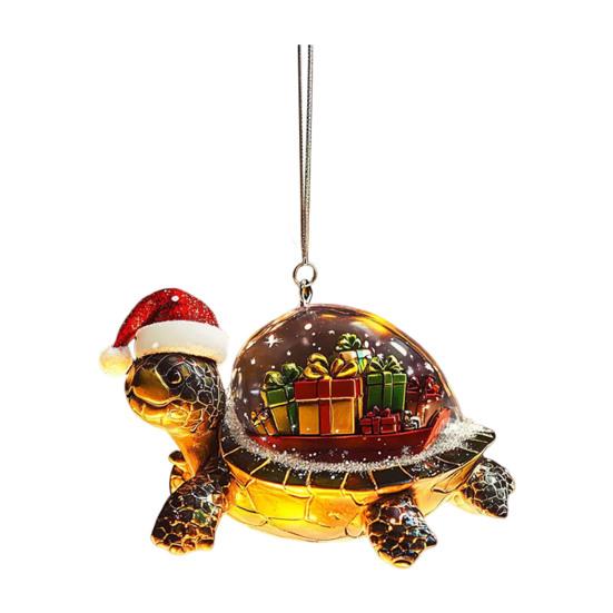 Рождественские украшения 3D Бульдог/Черепаха Подвесные украшения на рождественскую елку для зимней праздничной вечеринки Домашний декор