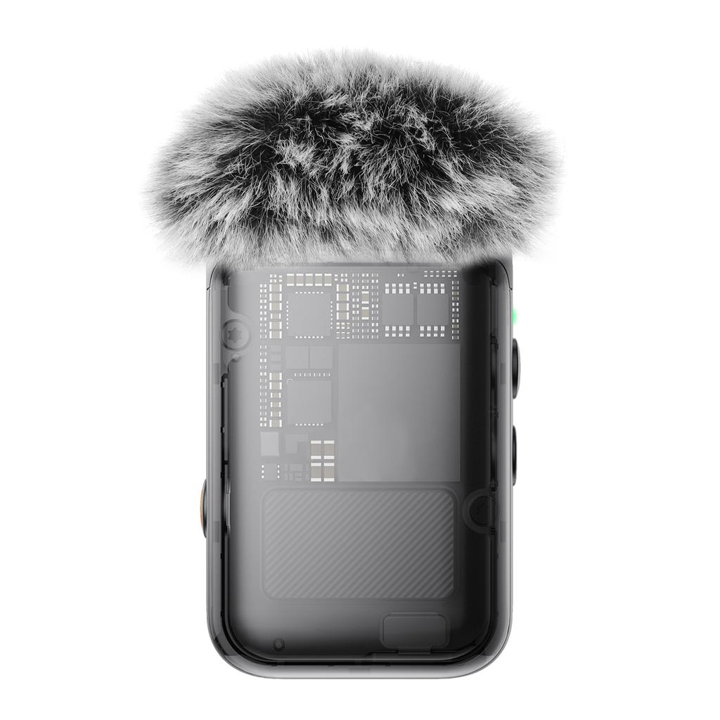 2 шт. серых ветрозащитных экрана для микрофона DJI MIC 2, пушистая ветрозащитная муфта из пеноматериала