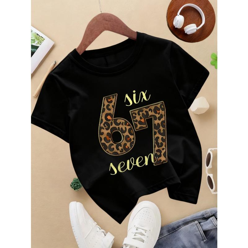 European sizes 1pc, Summer Casual Round Neck Short-Sleeved T-Shirt, Soft, Skin-Friendly, Fashionable And Versatile, Cute, Interesting,