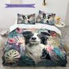 Border Collie Pattern Bedding Home Decoration Birthday Gift (1 * duvet cover + 2 * pillowcase, without core)