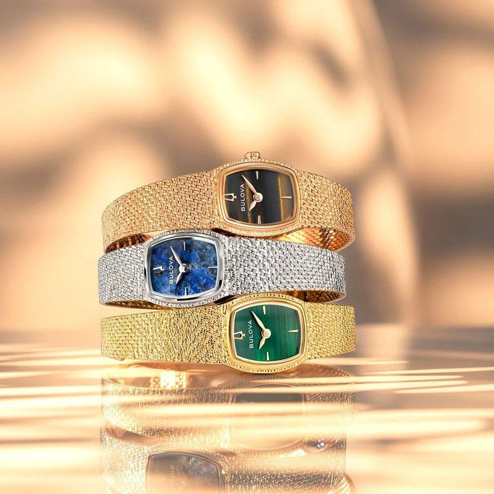 BULOVA Классические женские часы Goddess of Time с зеленым циферблатом 97L184