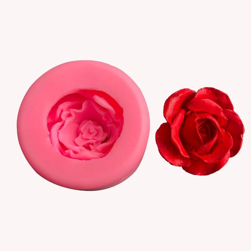 3D форма для торта, кекс, цветок, роза, силиконовая форма для помадки, мыла, желе, конфет, шоколада, украшения, инструменты для выпечки, формы