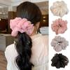 Sweet Chiffon Scrunchies Solid Color Oversized Hair Ropes Women Hair Scrunchies Hair Rubber Bands