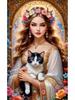 Dreamy Woman Beauty and Animals Flower 5D DIY Large Diamond Painting New 2025 Cross Embroidery Mosaic Diamond Embroidery Sales