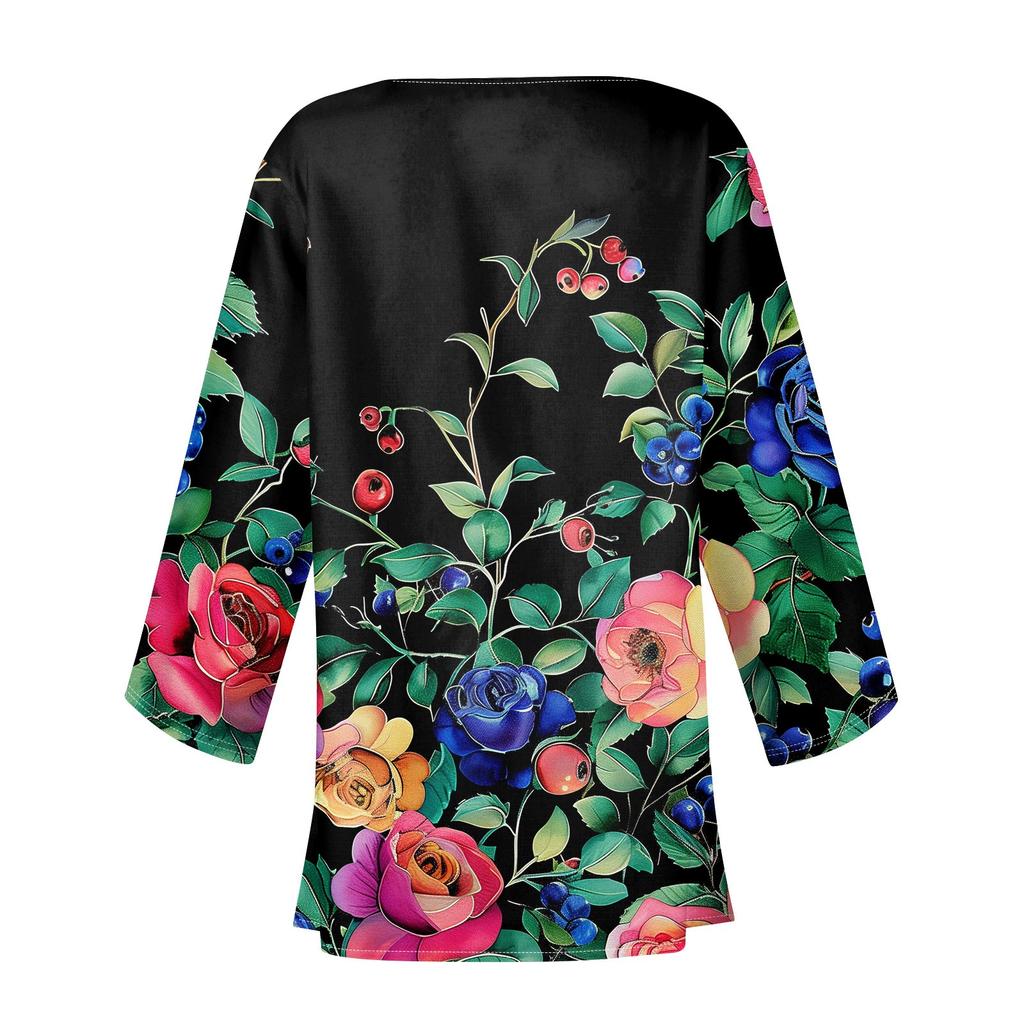 Женская повседневная модная легкая куртка средней длины с принтом Caot в стиле ретро, ​​кардиган