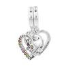 Pandora Splittable Puzzle Piece Heart Friendship Pendant Dangle Silver Charm 792239c01
