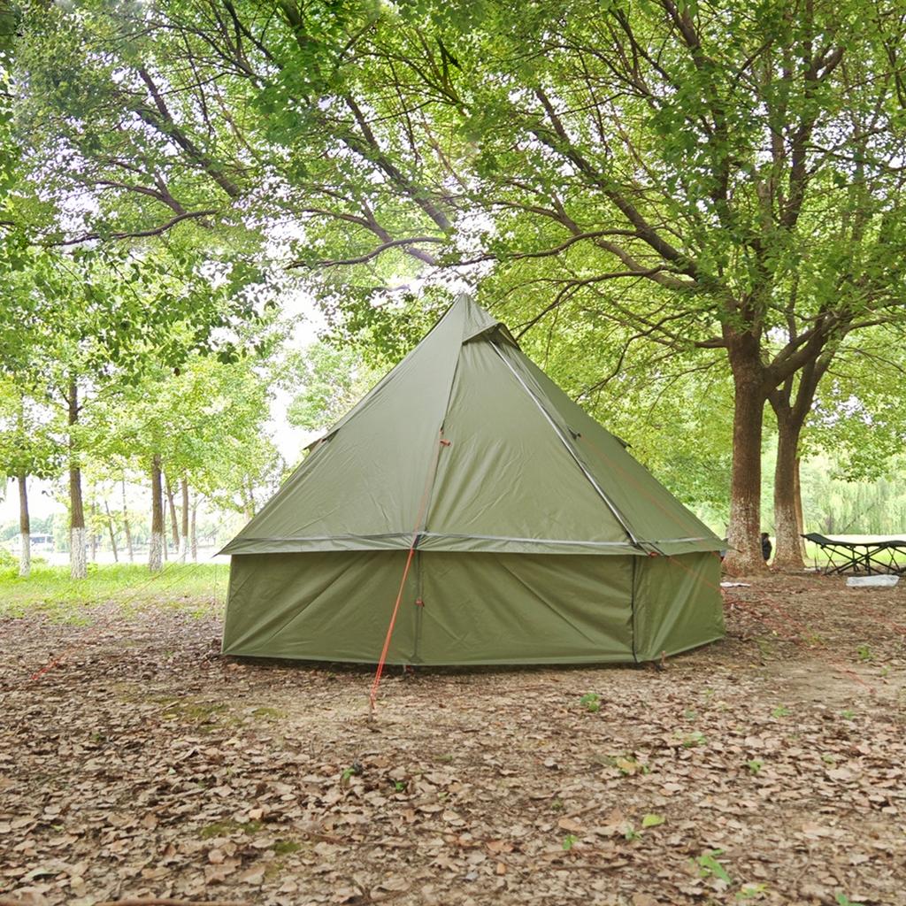 2-4 People Tipi Hot Tent with Stove Jack Camping Pyramid Teepee Tent for Camping Backpacking