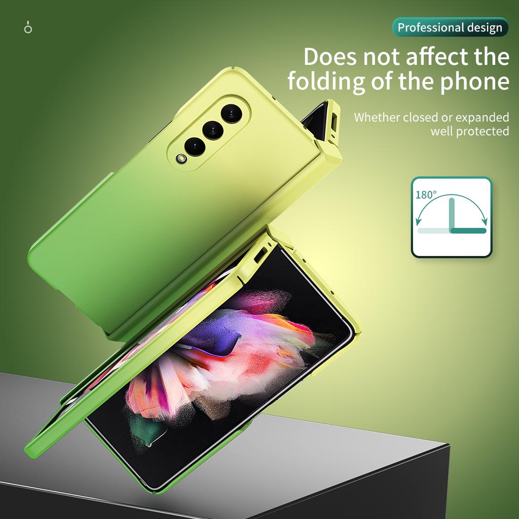 Складной чехол для телефона с точным вырезом для Samsung Galaxy Z Fold 3 4 Fold4 5g Fold3 Fold2 Fold 2 со стеклянной пленкой Temprepred