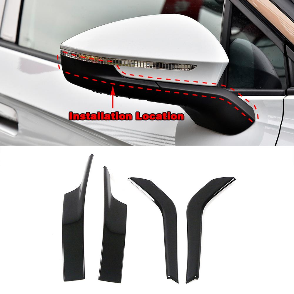 Для Volkswagen VW ID.4 ID4 2023 автомобильная внешняя дверная ручка зеркало заднего вида ремонт глянцевая черная наклейка анти