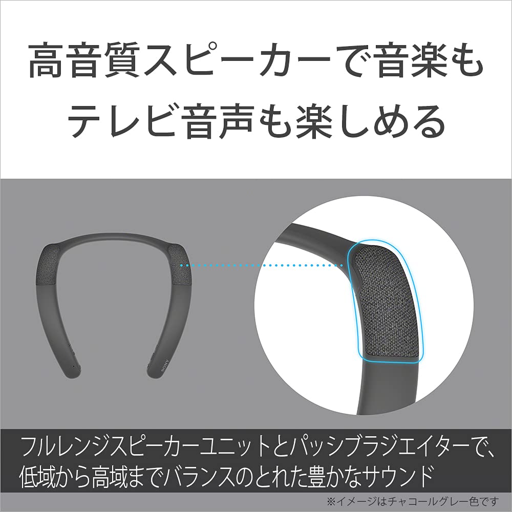 Sony Беспроводной шейный динамик Беспроводной с двумя микрофонами для использования в водонепроницаемых условиях с микрофоном Time 20 Multipoint модель темно-серый HC