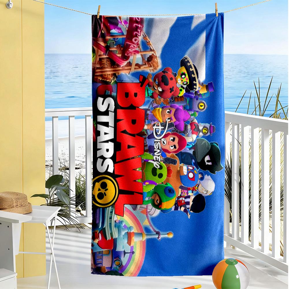 Brawl Stars Beach Towel Soft Durable Quick-Dry Comfortable Lightweight Portable for Swimming,Beach,Camping, Travel, Beach Accessories,Gym