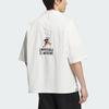 adidas Совместный бренд X Seebin SS23, однобортная однобортная рубашка с короткими рукавами и принтом логотипа, топы унисекс, розовый, белый IA8100