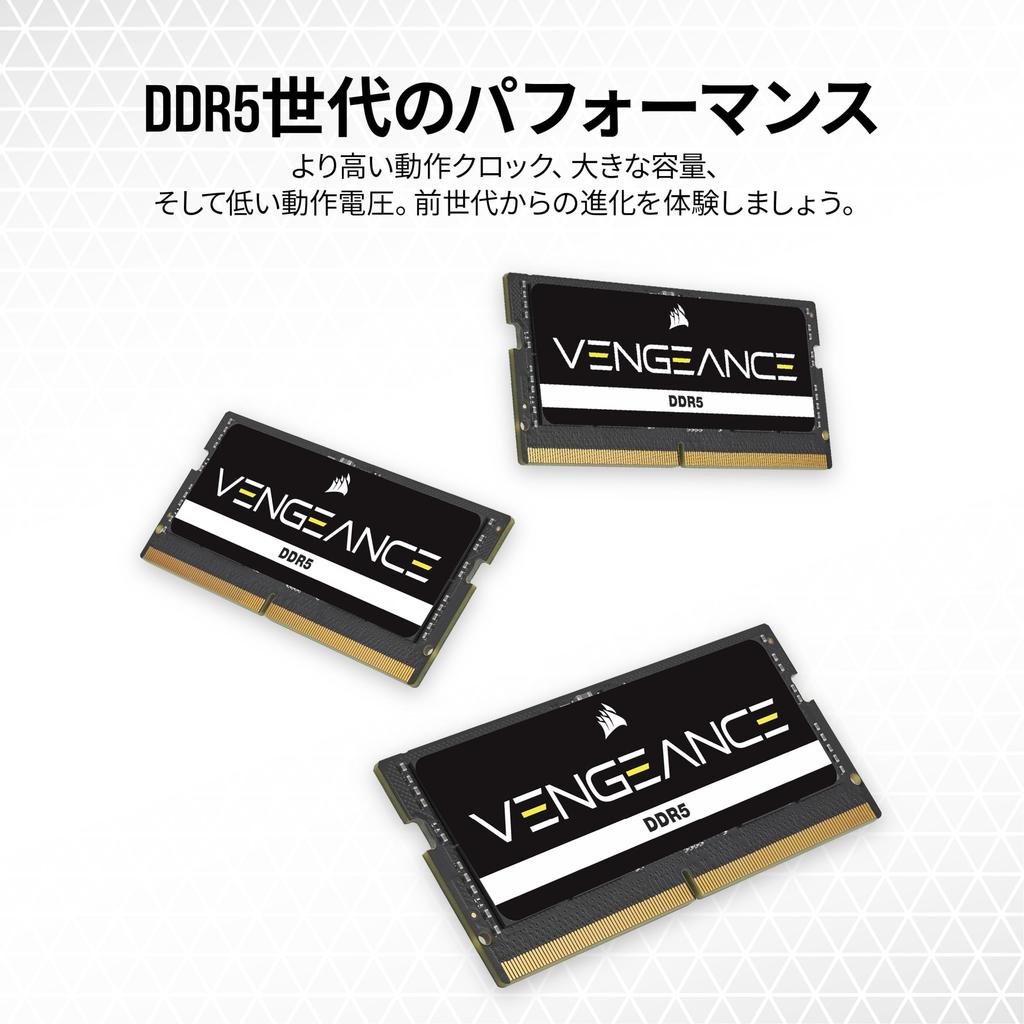 CORSAIR VENGEANCE DDR5 SODIMM 96 ГБ x для CMSX96GX5M2A5600C48 (2 48 ГБ) Ноутбуки DDR5-5600 МГц,