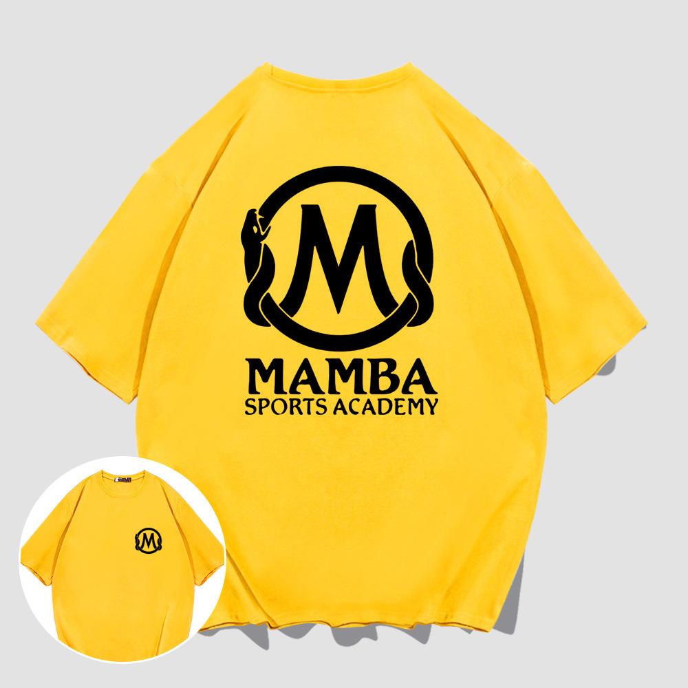 Mamba Memorial Short Sleeve T-Shirt Men's Lakers Black Mamba Teen High School Student Basketball Training Suit
