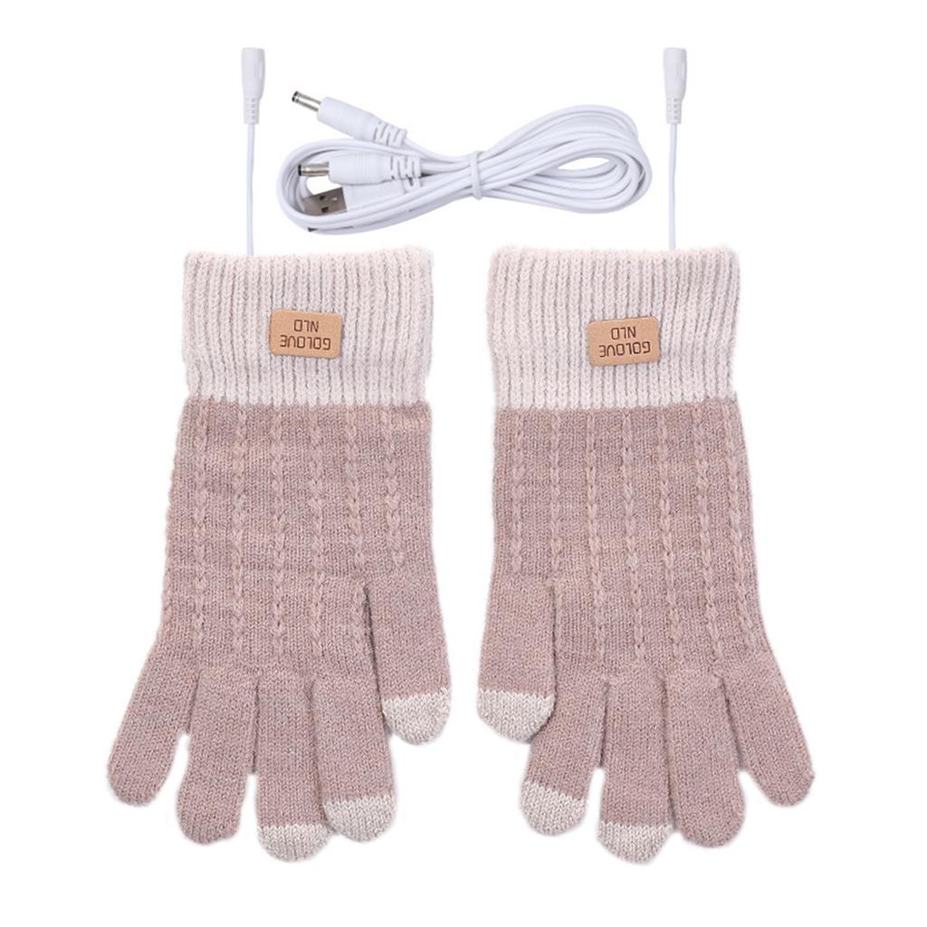 USB Heating Gloves for Men Women Adjustable Heated Thermal Gloves Heated Hand Warmers for Outdoor Skiing Cold Weather