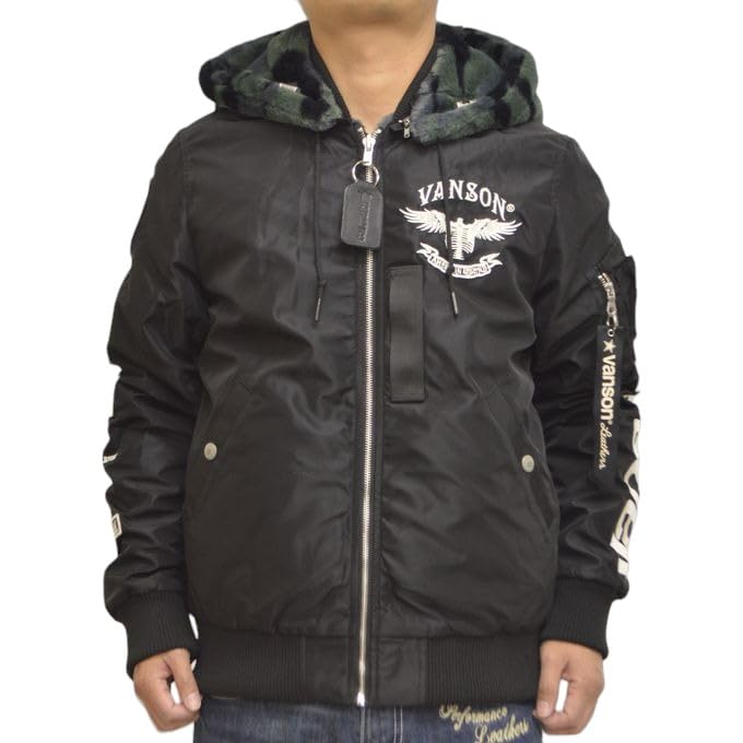 Двусторонняя нейлоновая куртка X куртка Boa цвета кости, мотоциклетная байкерская верхняя одежда [Vanson] NVJK-2306 MA-1 мужская (L)