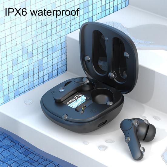 LB-518 Bluetooth-совместимые наушники-вкладыши с шумоподавлением IPX6 Водонепроницаемая стерео спортивная беспроводная гарнитура для бега