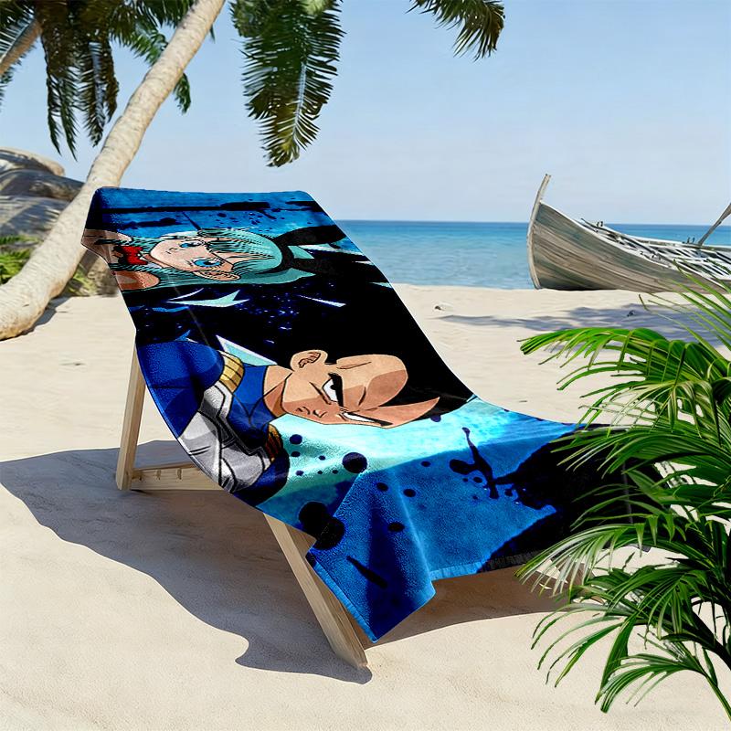 Dragon Ball Print Beach Towel, Large Soft Quick Dry Towel for Beach Camping Swimming