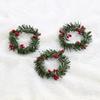 2Pcs Creative Dollhouse Mini Model Handmade Holiday Decorations Christmas Wreath