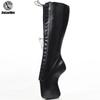 7" Super High Heel Ballet Boots Hoof Heelless Heels Stiletto Punk Goth YKK Lockable Zipper Sexy Fetish Knee-high Boots