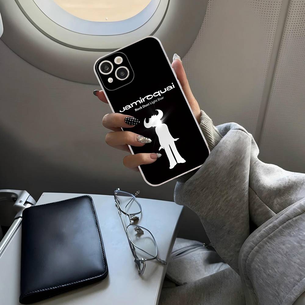 Чехол J-jamiroquais для Rock Band для iPhone 11 12 13 14 15 16 17 Pro Max Plus Air Прозрачный Ударопрочный
