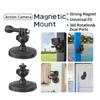With Ball Head Magnetic Action Camera Holder for Insta360 X5/X4/Ace Pro2 Osmo Action 5Pro Pocket3