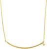 PINKY&DIANNE [Special Edition] Gold-Colored Bar Necklace In Sterling Silver, Women's, with Curved Lines