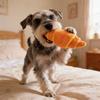 Hidden Treat Dog Toy Dog Enrichment Toy Soft Croissant Chew with Squeaker Multi-layered Snuffle Pockets for Treat Hiding Scent
