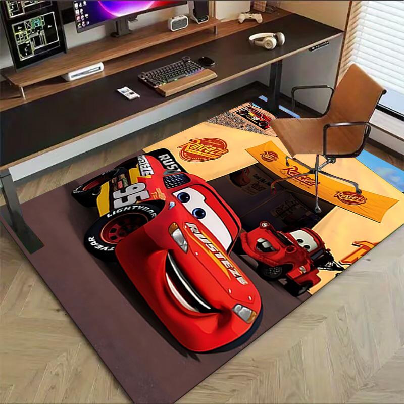 1pc Cars Movie Characters Carpet for Playroom Bedroom Living Room Sofa Home Decor,kids Game Area Rug Non-slip Floor Mat Y72926