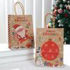 4 шт. Рождественский подарочный пакет крафт-бумажные пакеты Веселое рождественское украшение 2024 для дома Рождество Навидад Новогодние подарки упаковочные пакеты