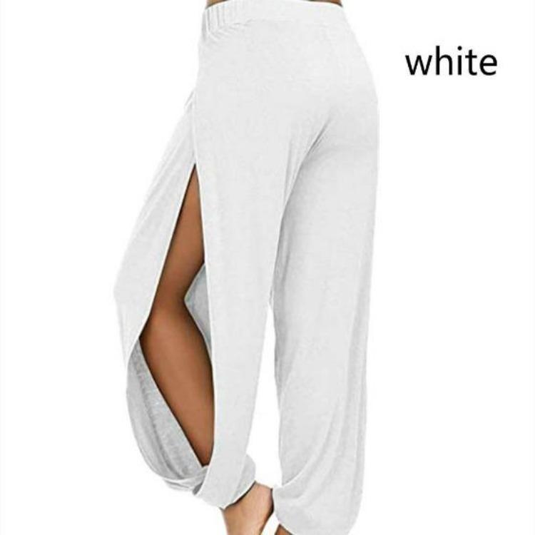 Women Yoga Pants Harem Pants Fashion Sweatpants Side Slit Jogger Beach Hippie Pants