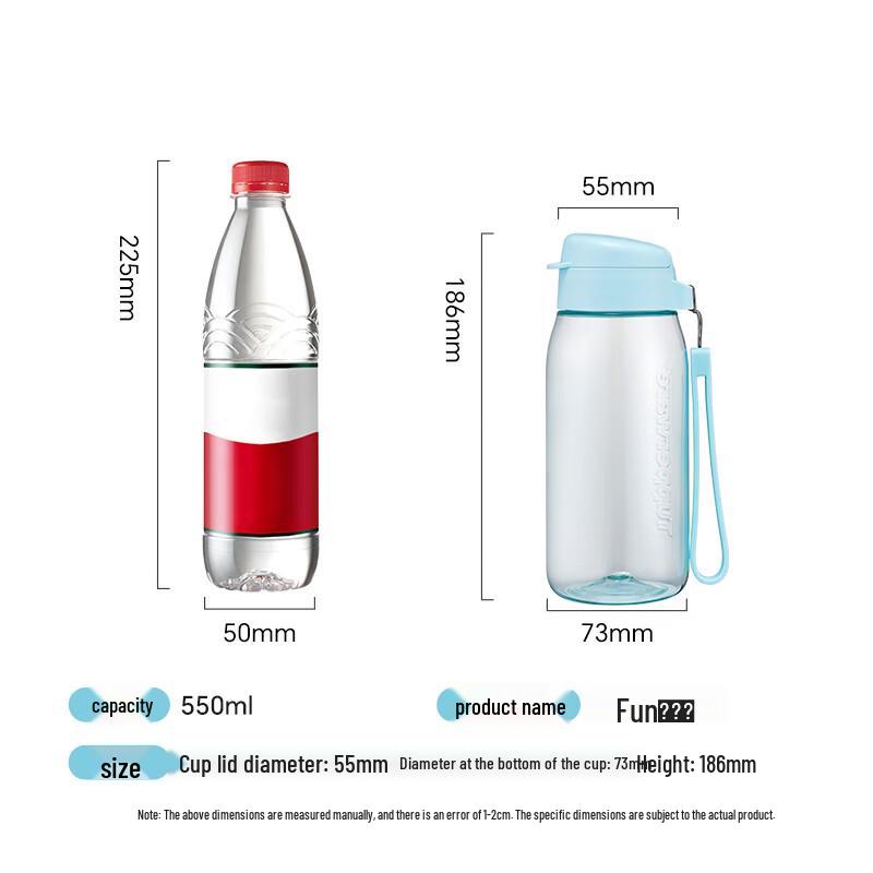 Tupperware 550ml Portable Dual-Spout Sport Water Bottle