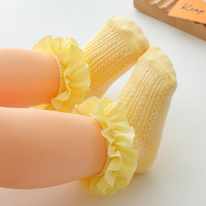 Носки принцессы Лолиты с кружевом для девочек на весну и осень 2022 г. — однотонные детские носки в стиле INS