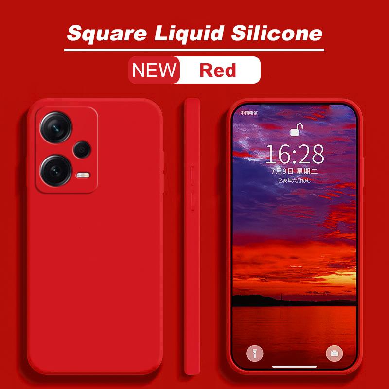Для Redmi Note 12 Pro Чехол Квадратный жидкий силиконовый чехол для телефона Xiaomi Redmi Note 12 Pro Plus Note12Pro 4G Note12 Pro Мягкий чехол