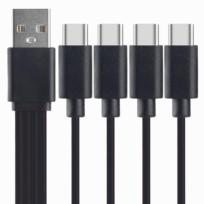 1 шт. 4-в-1 Мульти-USB C Разветвитель Зарядный Кабель для Huawei Планшета Ноутбука ПК USB Type-C Быстрая Зарядка Кабели Данных