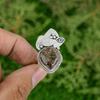 Natural Turritella Agate Gemstone 925 Silver Statement Ring Size 7.75 For Girls