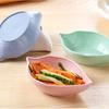 2Pcs Food Snack Dish Plastic Leaf Shaped Plate Food Dish