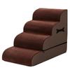 4-Tiers Dog Stairs Non-Slip Dog Ladders Ramp for High Bed and Couch Zipper Detachable Changeable