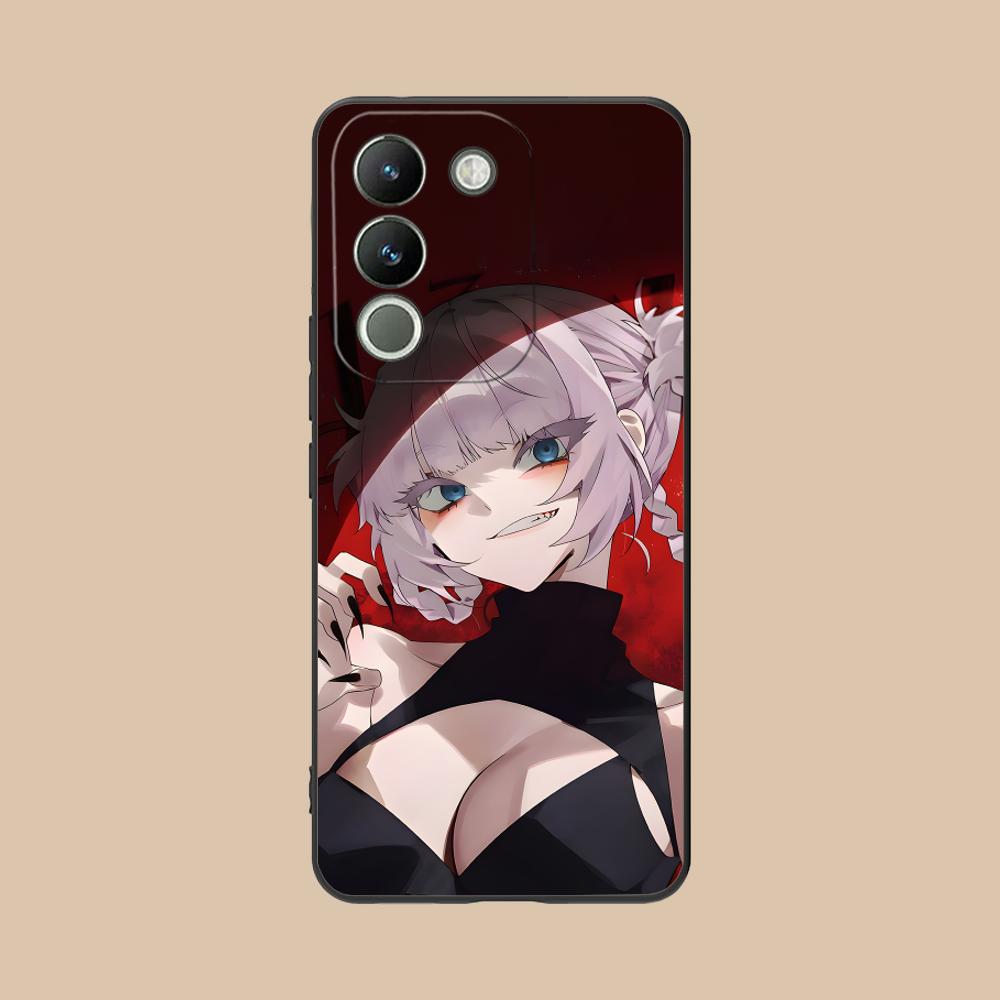 Чехол-бампер из матового ТПУ Night Nazuna для мобильного телефона VIVO Y77 76 75 74 73 72 58 56 55 51 50 38 36 Y19 Y18 Y03 Y01 5G Цветной чехол