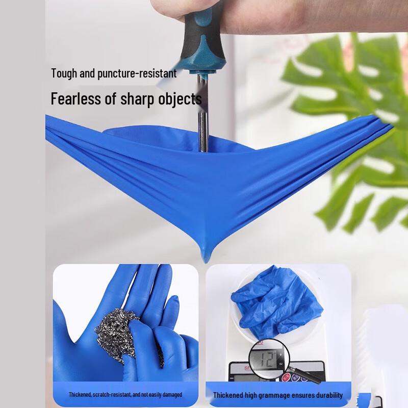 Miaojiayi Утолщенные белые одноразовые перчатки, 100 штук