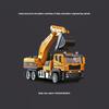 Excavator Blender Crane Car Toy Model Diecast Alloy Engineering Vehicle Rubber Tires Sound Light Pull Back Toys Kids Gifts
