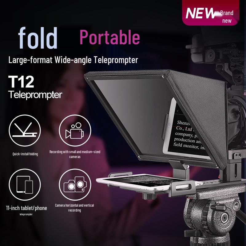 Bestview T12: Portable 11-Inch Teleprompter for Live Broadcasts, Interviews, & Recordings