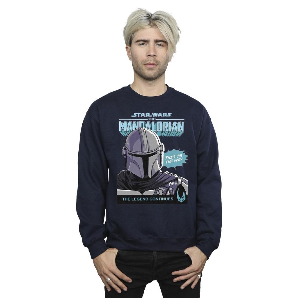 Star Wars The Mandalorian Mens Mando Comic Cover Sweatshirt