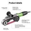 Electric Round Tube Polishing Machine Metal Rust Removal Brushing Multi-function 800W Machine Curved Edge Grinding Belt Sander