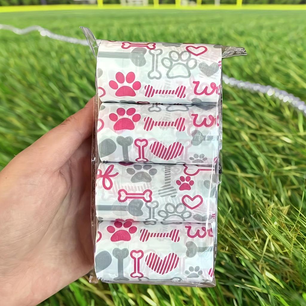 4 рулона по 80 толстых пакетов для собачьих фекалий с ароматом, включая милые и толстые пакеты для собачьих фекалий, пакеты для фекалий и пакеты для сбора фекалий