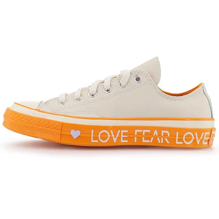 Converse Womens Chuck 70 Low 'Love Graphic - Cream' (women's sizes) Cream Canvas Shoes 563474C