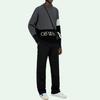 Off-White Вязаный шерстяной свитер с логотипом алфавита в стиле пэчворк, мужские топы, темно-серый OMHE048E20KNI0010701