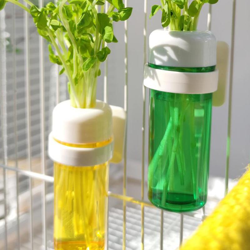 Bird Parrot Feeder Cage Vegetable Holder Preservation Jar Cage Accessories Hanging Basket Container Toys Budgie Cage Supplies