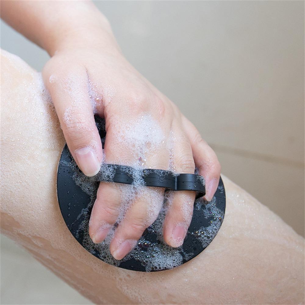 Silicone Body Scrubber Natural Bristles Skin Exfoliator Scrub Shower Brush Silicone Bath Shower Brush