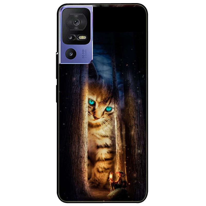 Phone Cover For TCL 40 SE Case 6.75'' Silicone Lovely Black Bumper Lion Soft TPU Coque for TCL 40SE Funda for TCL40SE Protector